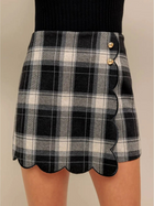 Chloe Scallop Plaid Skort