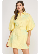 Sunlit Butter Shirt Dress