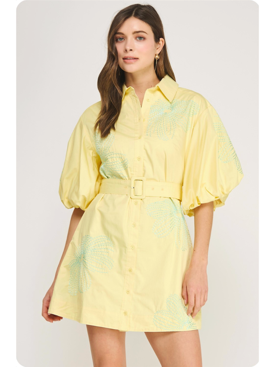 yellow shirt dress Sunlit Butter Shirt Dress XS
