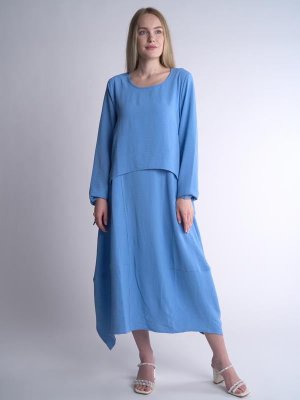Air Flow Solid Poncho Top