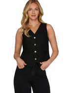 Button Down Front Pocket Vest