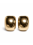 Golden Crescent Statement Hoops