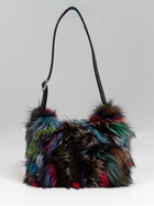 Kaleidoscope Fox Fur Shoulder Bag