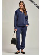 Haven Navy Half-Zip Lounge Set PLUS