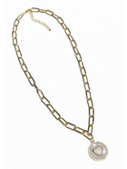 Heart of Gold Medallion Necklace