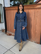 Washed Denim Midi Dress