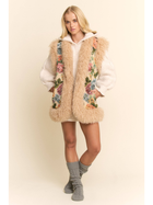 Garden Muse Jacquard Faux Fur Vest