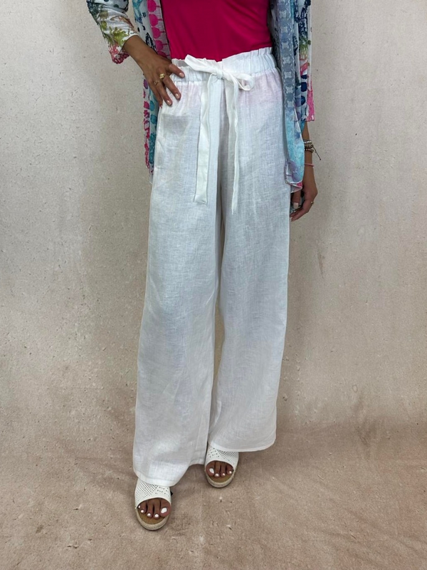 Nyla Wide Leg Linen Pant