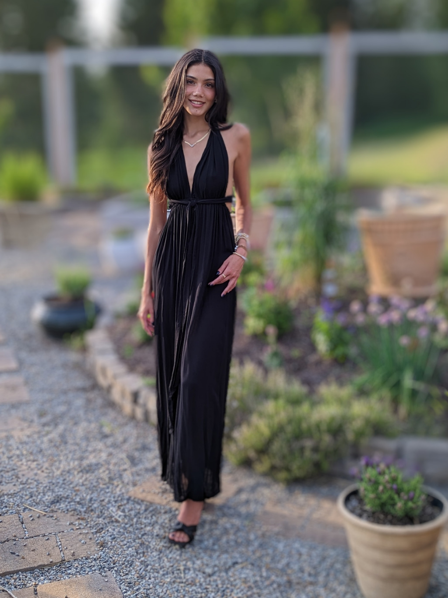 Halter Tie Up Maxi Dress