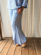 Linen Stripe Crop Pant