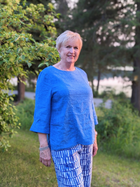Solid Linen Pullover Top