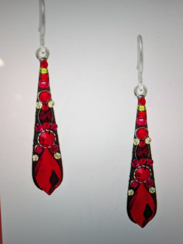 Gazelle Medium Drop Red Earrings