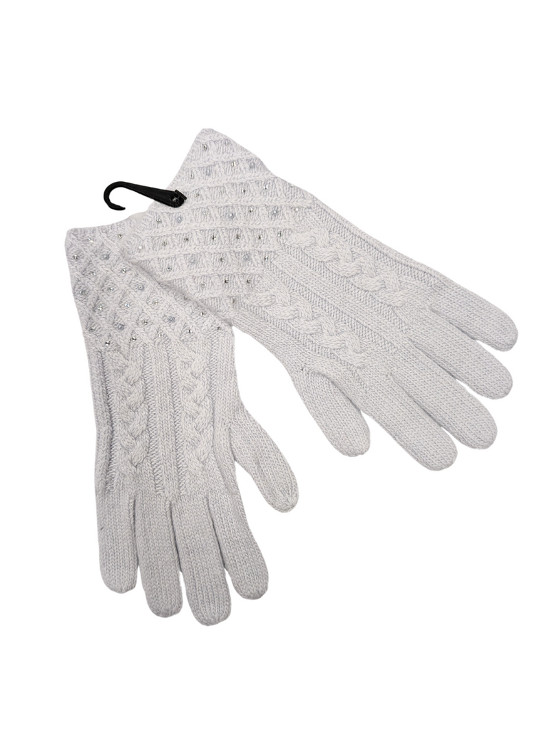 Cable Knit Sparkle Glove