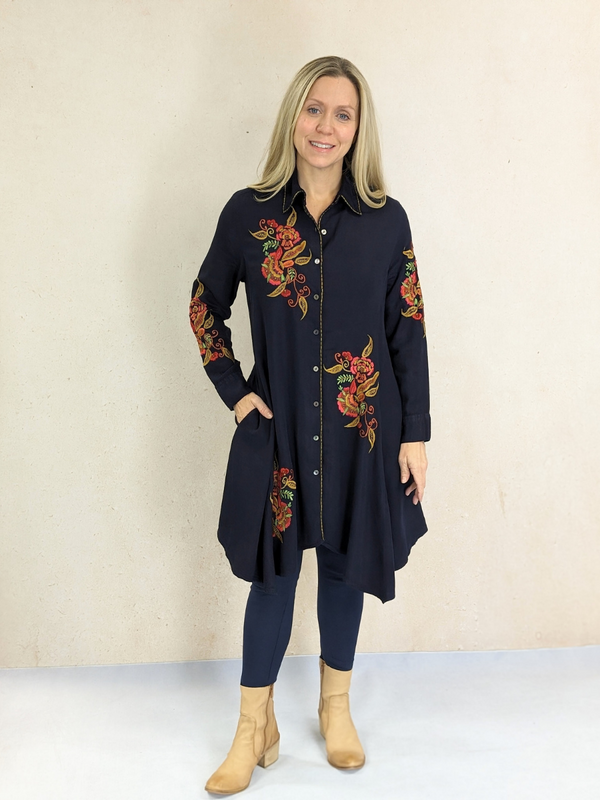 Tencel Embroidered Dress