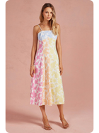 Rainbow Garden Floral Midi Dress