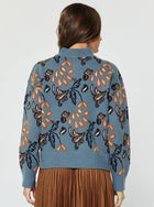 Autumn Bloom Quarter Zip Knit Sweater