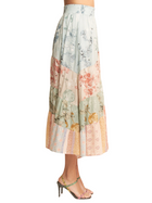 Floral Mix Tiered Maxi Skirt