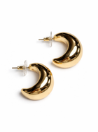 Golden Crescent Statement Hoops