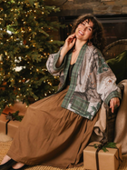 Winter Wish Christmas Fleece Cottage Cardi Kimono Jacket