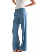 Seaside Chambray Wide-Leg Pants