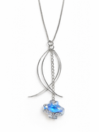 Blue Aura Drop Necklace