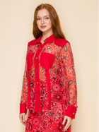 Firecracker Paisley Mesh Button-Up