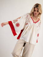 Short Gauze Embroidered Top