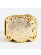Oval Leather Disc Link Belt