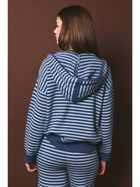 Coastal Comfort Striped Knit Hoodie