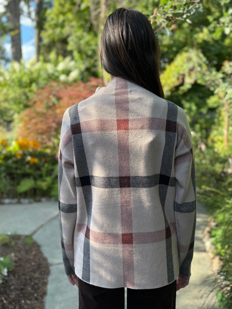 Highland Plaid Mock Neck Sweater