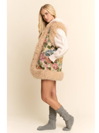 Garden Muse Jacquard Faux Fur Vest