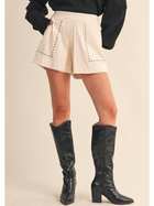 Structured Chic Studded Skort