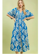 Cerulean Breeze Tiered Midi Dress