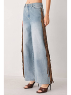 High Desert Fringe Wide Leg Jeans