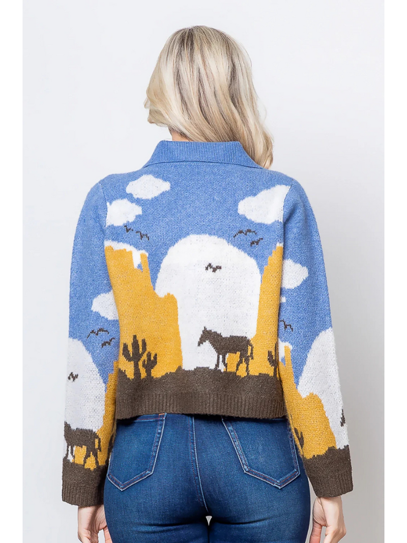 Desert Horizon Cropped Cardigan