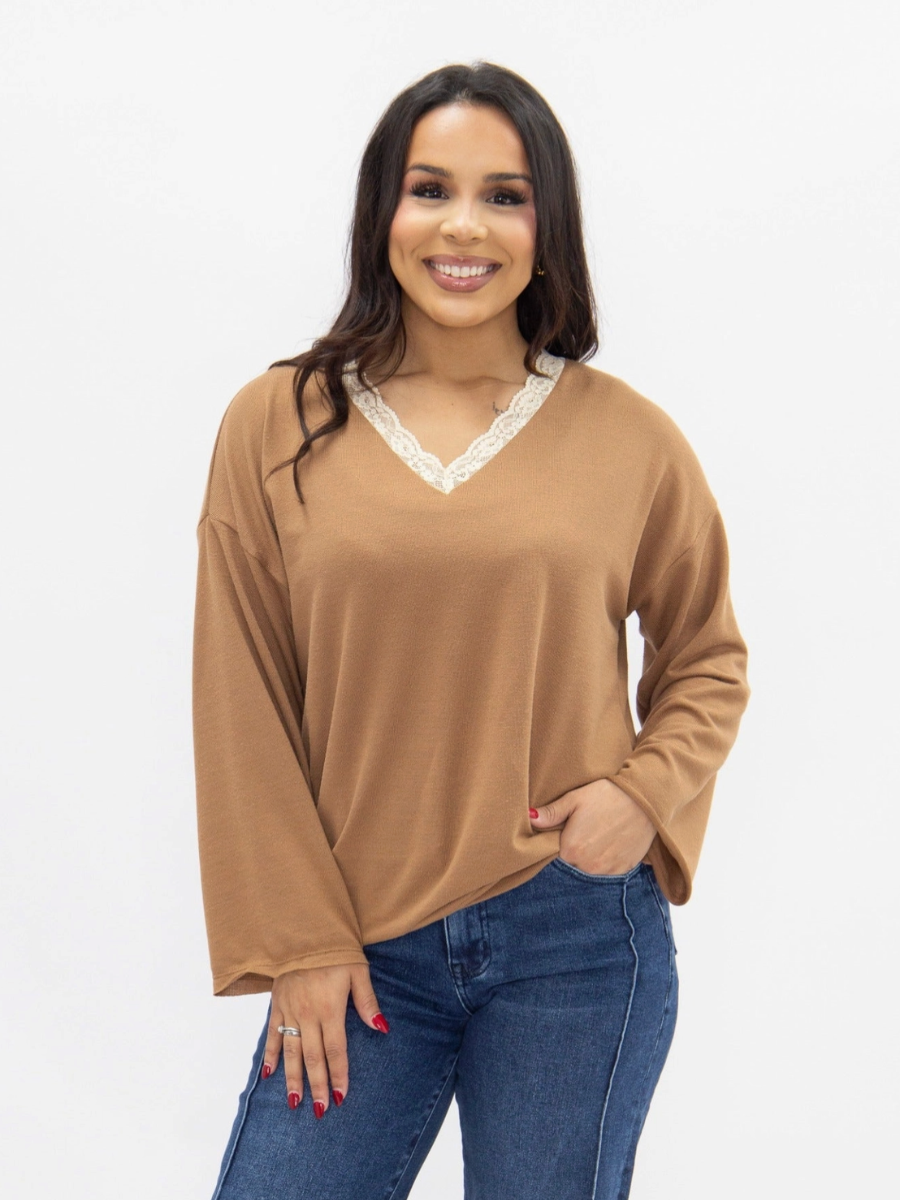 Lace & Comfort Knit Top – Grace & Joy Clothing Co.