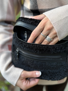 Curly Lamb Belt Bag w/Adjustable Strap