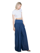 Wide Leg Pant w/Roll  Over  Band