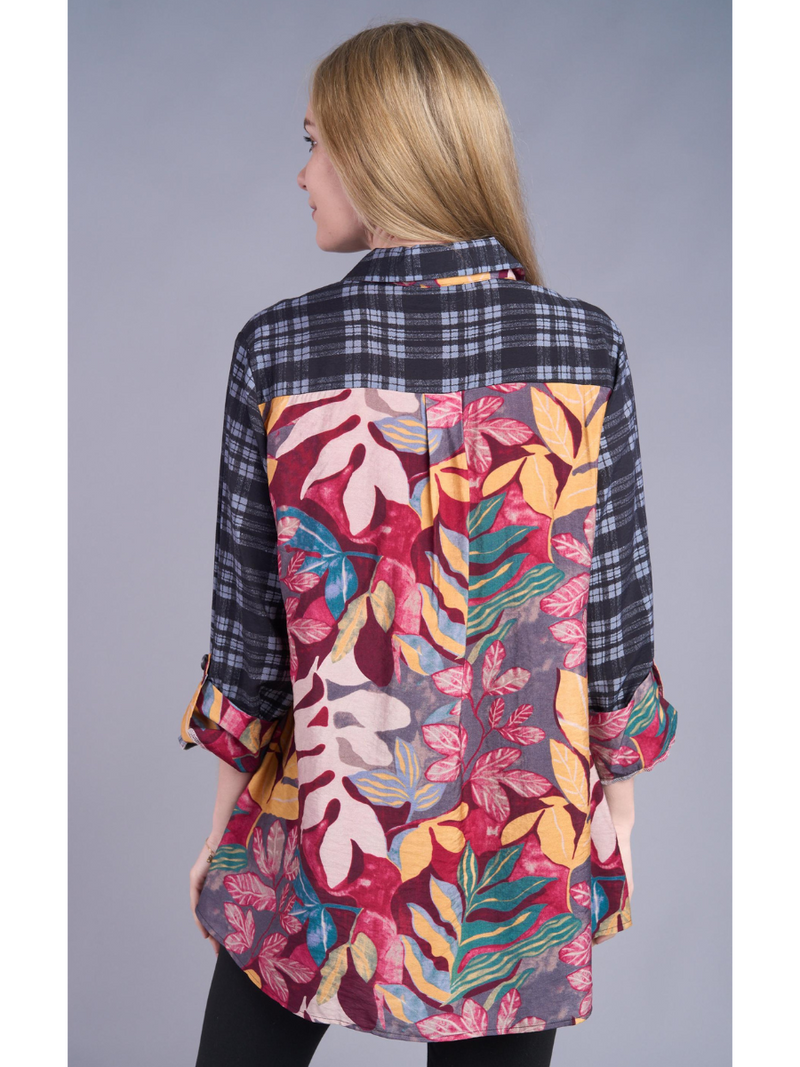 Patchwork Escape Button-Up