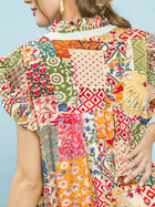 Sage Patchwork Garden Midi Dress