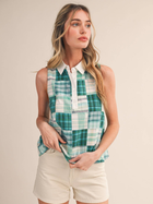 Lucky Clover Patchwork Plaid Top
