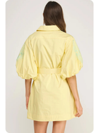 Sunlit Butter Shirt Dress