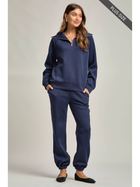 Haven Navy Half-Zip Lounge Set PLUS
