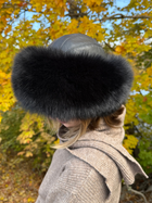 Fox Fur Hat w/Leather Top