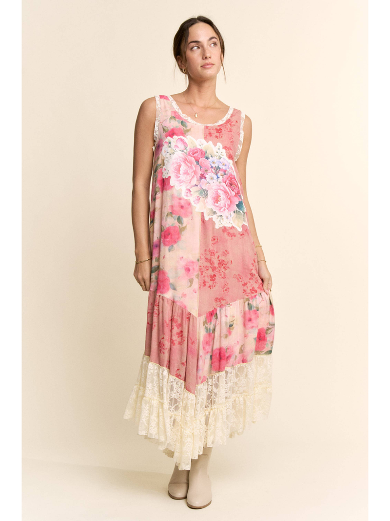 Cottage Rose Lace Dress S