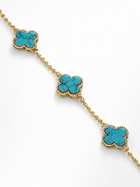 Turquoise Clover Charm Bracelet