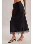 Romance Lace Trim Maxi Skirt