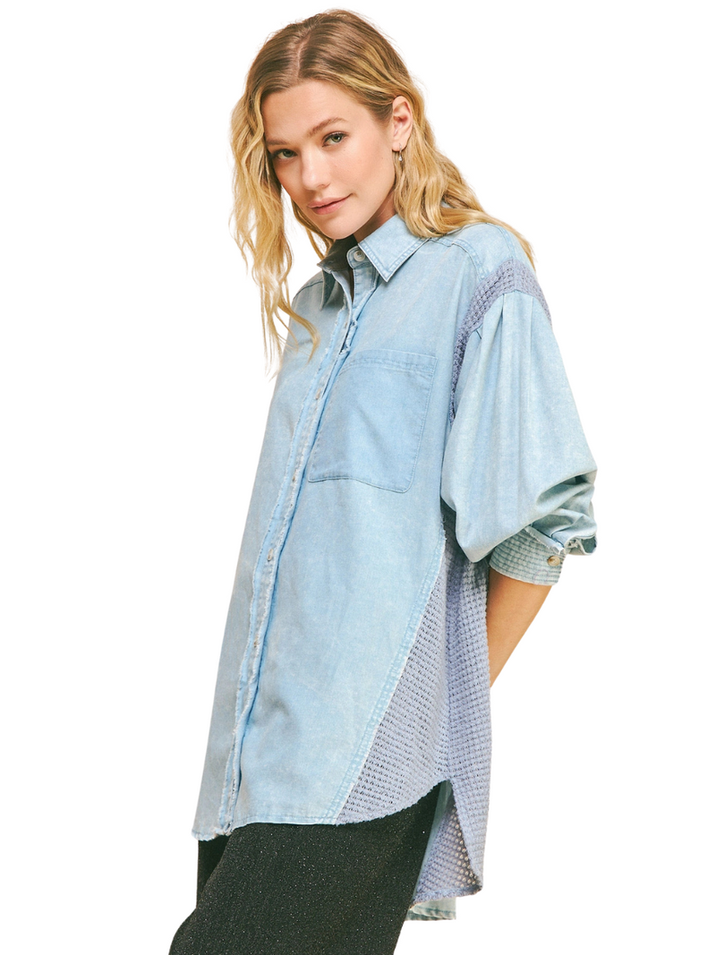 LS Button Down Denim Shirt