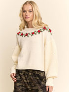 Holly Wreath Balloon Sleeve Sweater