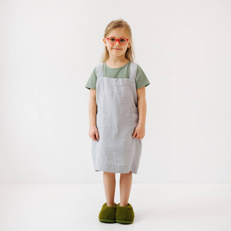 Kids Linen Pinafore Apron in Various Colors